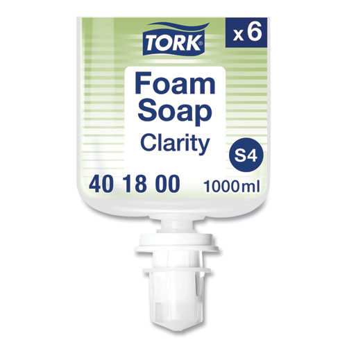 Tork Clarity Hand Soap, Unscented, 1 L Refill, Clear, 6/carton